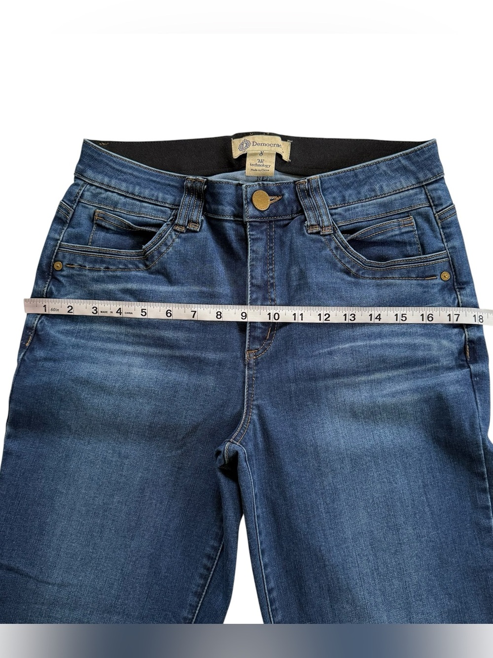Democracy Ab Technology Bootcut High Rise Denim Jeans Women’s Size 8 - Picture 8 of 12